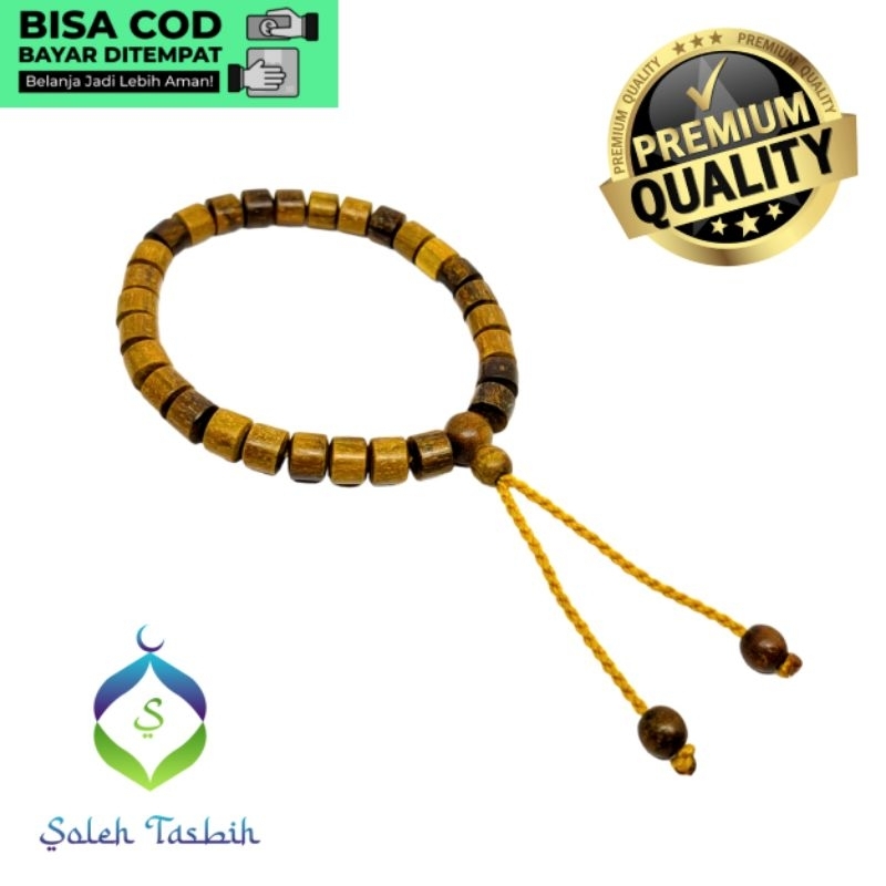 Gelang Kemuning Hitam Motif Tabung, Size 7mm