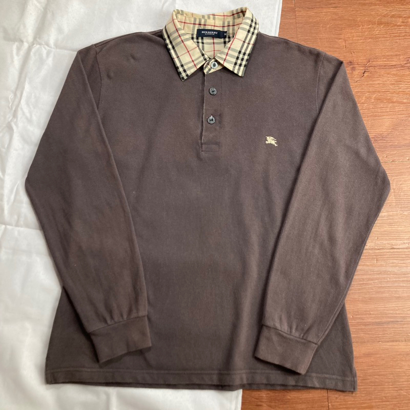 Polo Shirt Rugby Burberry Vintage Brown Second Original