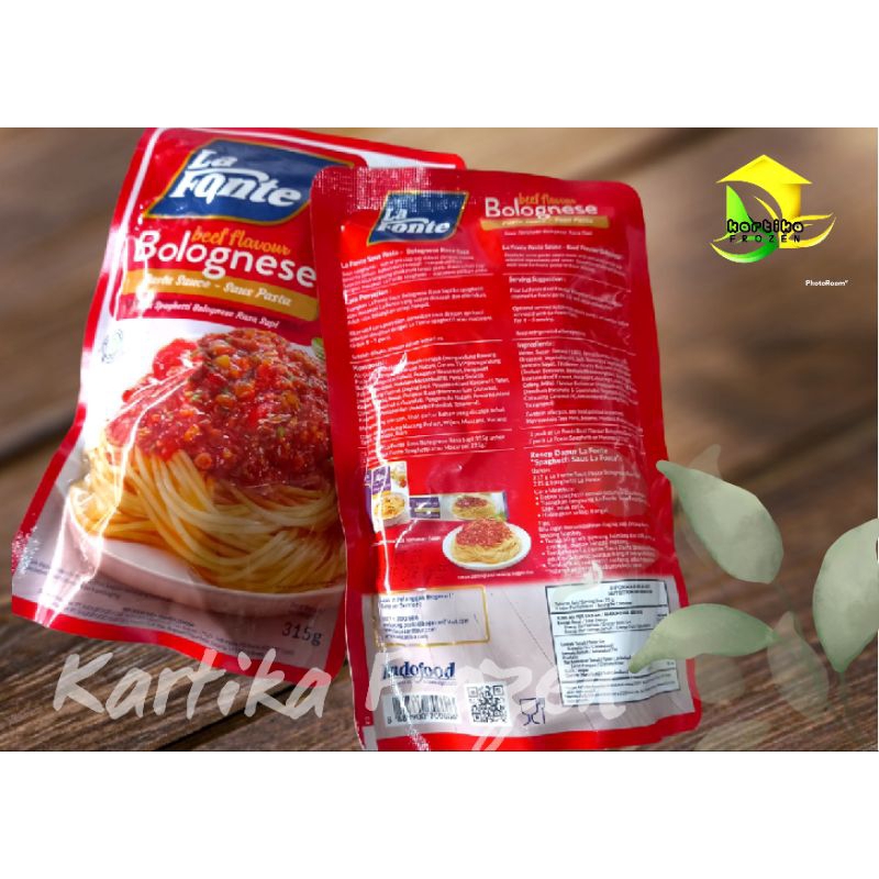 

LAFONTE SAUCE BOLOGNESE/ SPAGHETTI 315 Gr