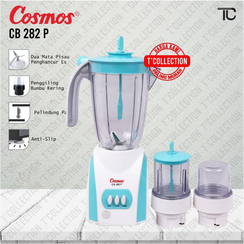 Blender cosmos 282P Blender plastik 2 liter pelumat bumbu