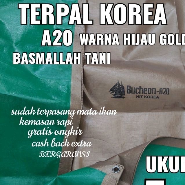 Terpal A20 korea ukuran 6x11 meter