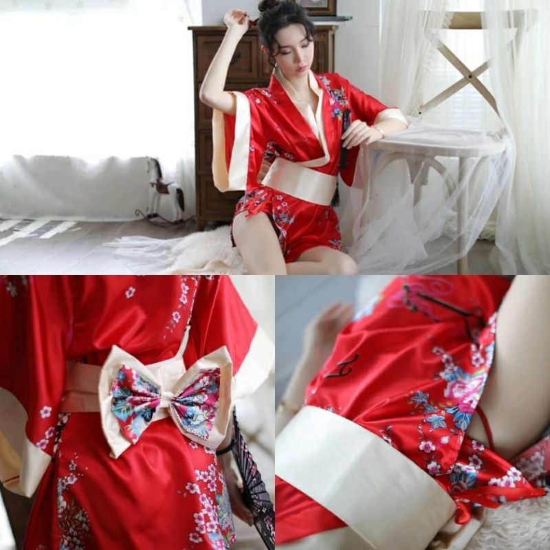 Baju Tidur Wanita Kimono Jepang | Baju Cosplay Sexy Kimono Jepang | Piyama Kimono Wanita Dewasa Jepa