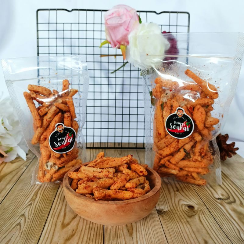 

Basreng Daun Jeruk Xtra Pedas/Basreng Pouch Daun Jeruk Original Xtra Pedas Gurih