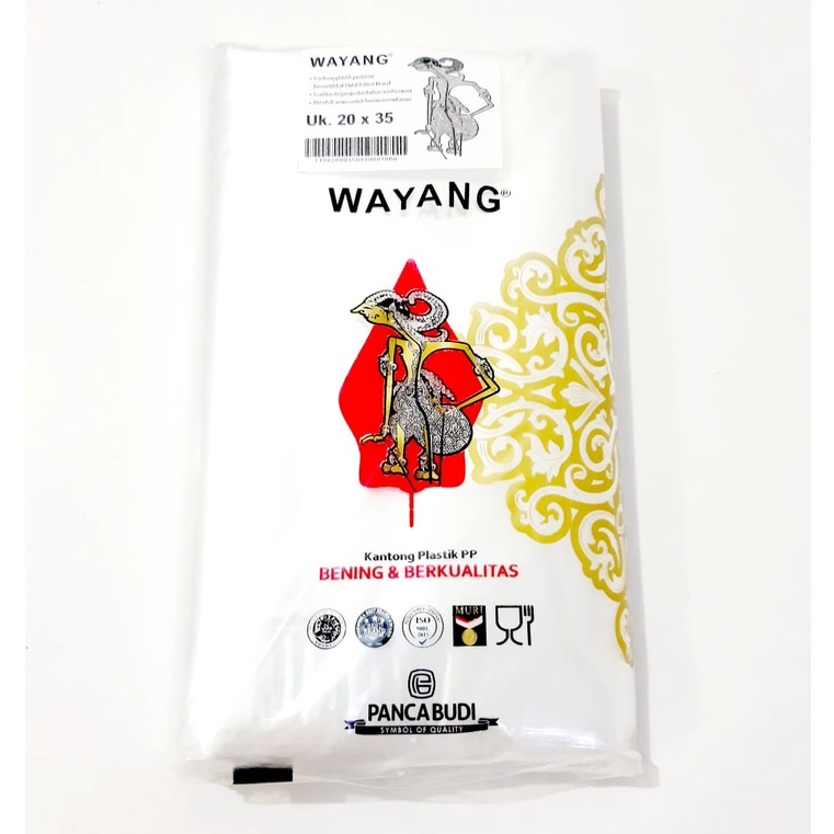 Harga Grosir (1packs/1kg ) Kantong Plastik PP Bening WAYANG UK 20X35CM