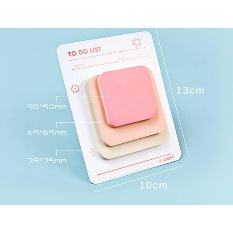 Post it Sticky Notes dan memo polos 3 ukuran 90 lembar