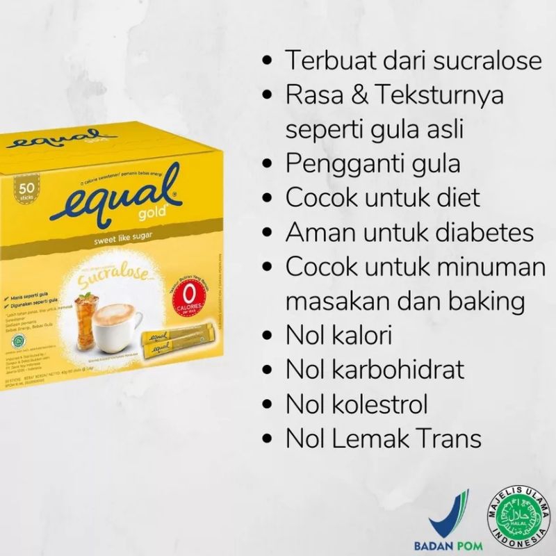 Equal Gold Sticks Pemanis Nol Kalori / Sweetener