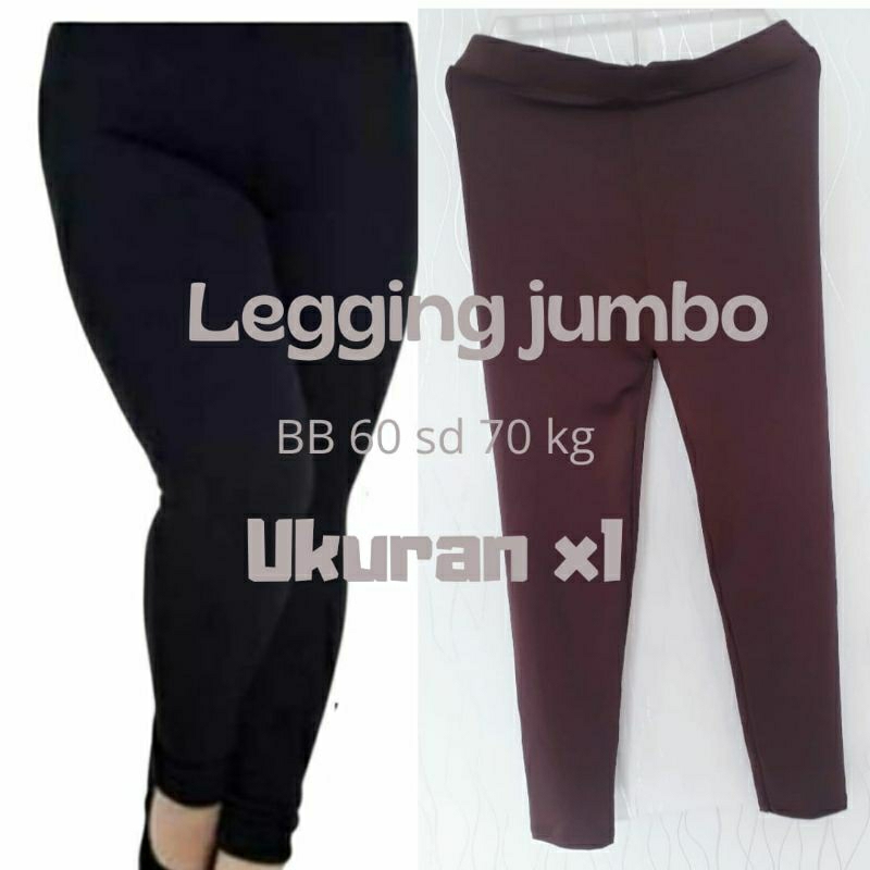 Legging jumbo xl polos dewasa bahan spandek Premium celana panjang dewasa