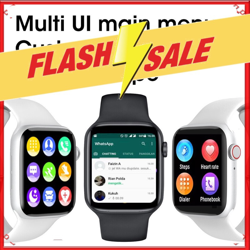 PALING DIMINATI.. Jam Tangan Android Pintar Layar Sentuh Digital Smart Watch Pria Wanita Anti Air Te