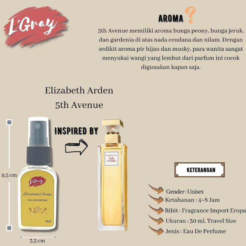 L'Gray Perfume Fragrance 30ml Parfum unisex travel size parfum wangi parfum badan L'Gray Parfum