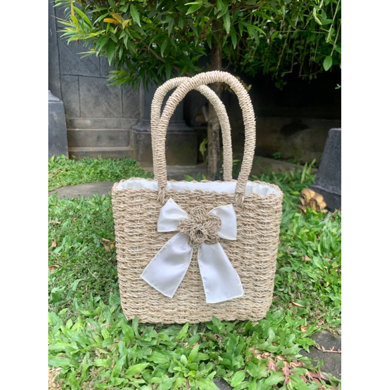 Tas Anyaman Bali Mini Lilit Pita Premium / Tas Anyaman Bali / Tas Mini