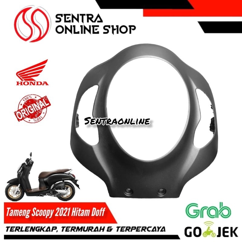 Cover fr top tameng depan scoopy all new 2021 hitam doff dop original