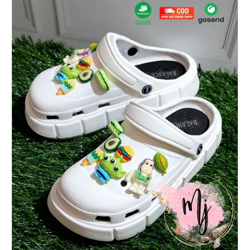 Sandal Jelly Anak Baim Eva Rubber Import Jibbitz Toy Story