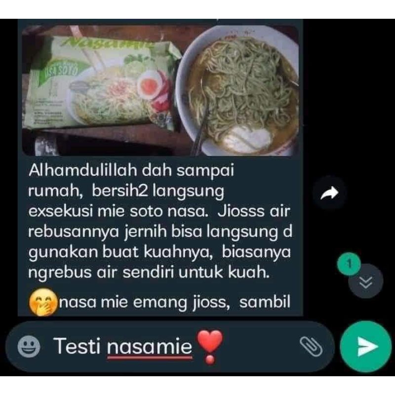 

mie instan nasa dengan spirulina