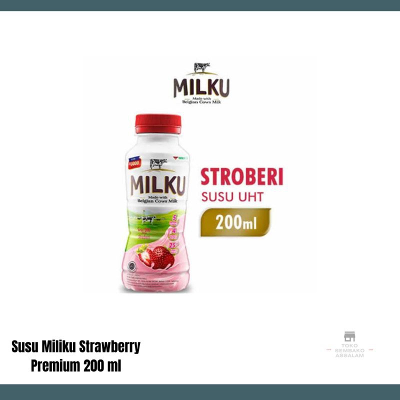 

susu milku strawberry 200ml / milku strawberry 200ml