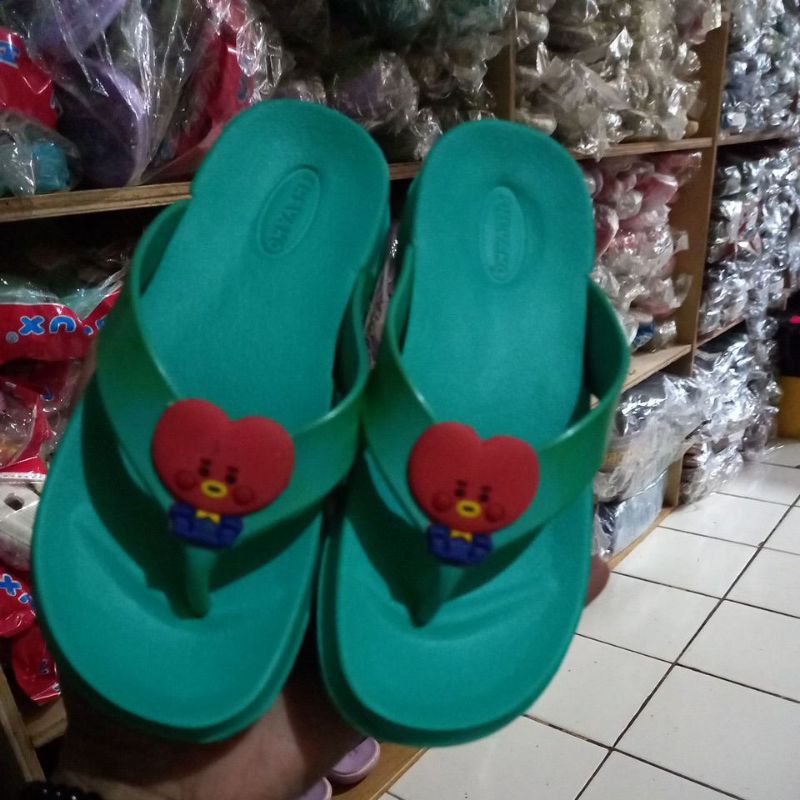 Sandal jepit anak perempuan bts impor