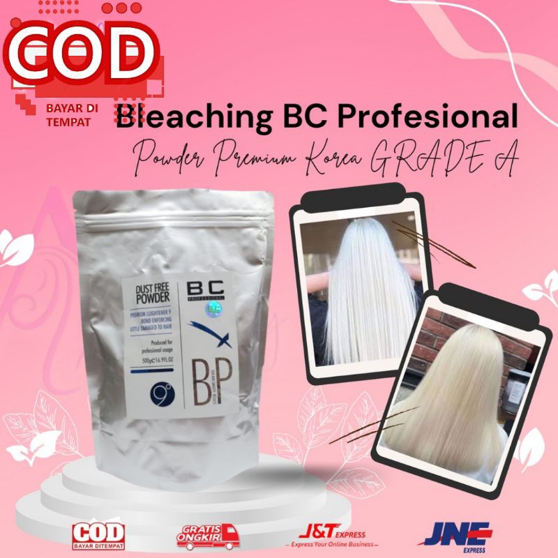 ( BISA COD) Bleaching Powder Rambut Korea Premium BC Profesional Level 9 Grade A Bubuk putih silver abu blonde keratin koreo purc blecing blicing pemutih rambut