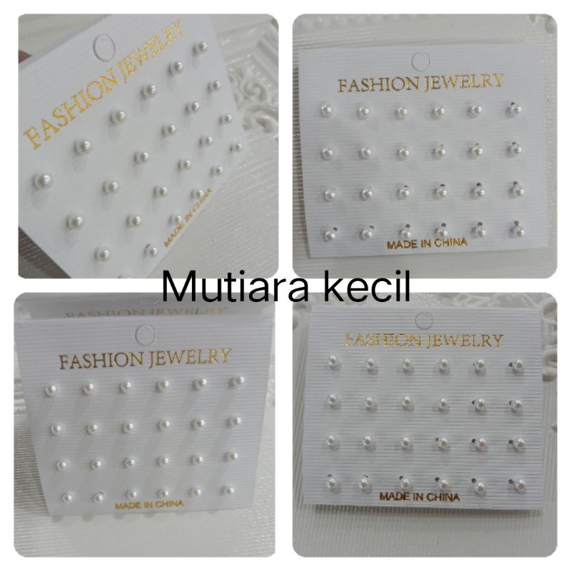 Anting Giwang Mutiara Titanium 24pcs/12pasang
