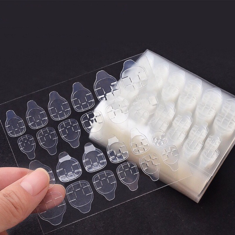 [ N ] Lem Kuku Palsu Gel Double Tape Stiker Kuku Palsu 24pcs | lem gel