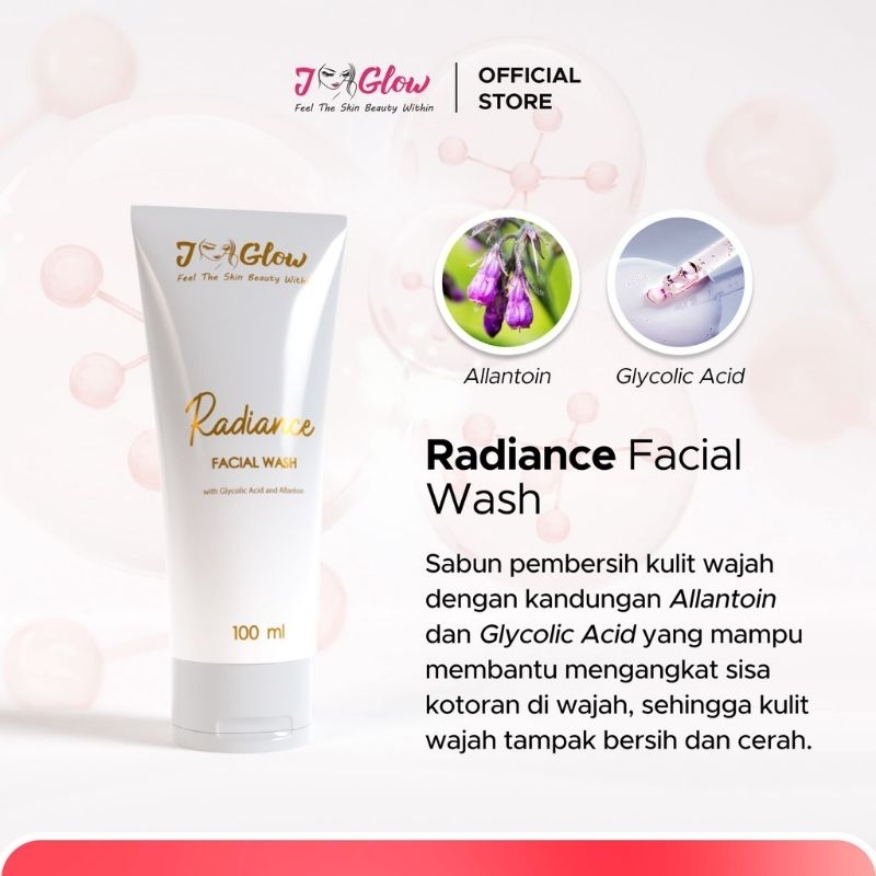 Jglow Skincare Paket Super Whitening Radiance / Skincare Glowing BPOM Untuk Wajah Normal Kusam 5in1