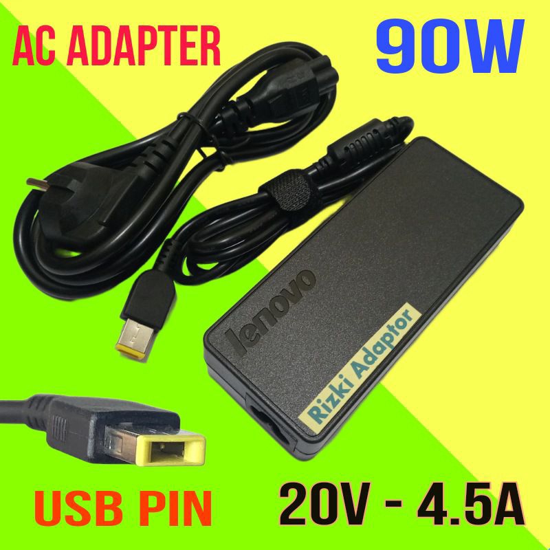 Adapter Charger Laptop Lenovo E555 E560 E570 E570C E575 E455 E560P E431 E440 E450 E455 E460 E531 E540 E550 E550C Yoga 370USB