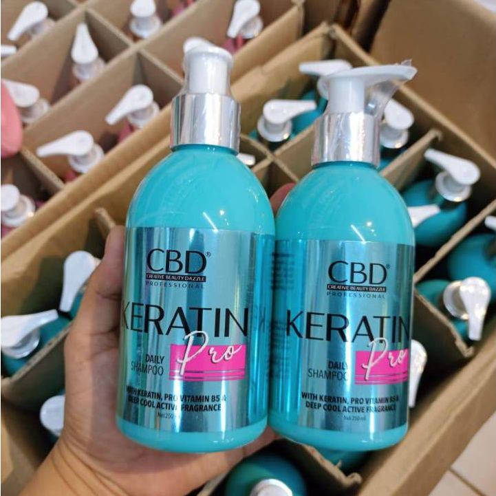CBD Keratin Pro Daily Shampoo 250ml / Shampoo Keratin Rambut BPOM / CBD Professional Keratin Rambut 
