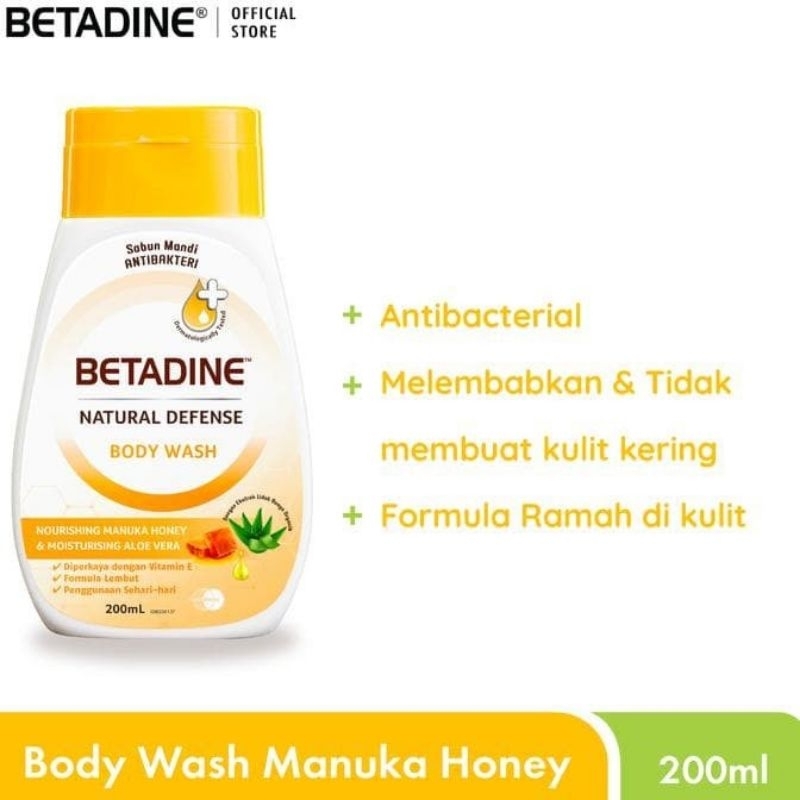 Betadine Natural Defense Body wash 400Ml