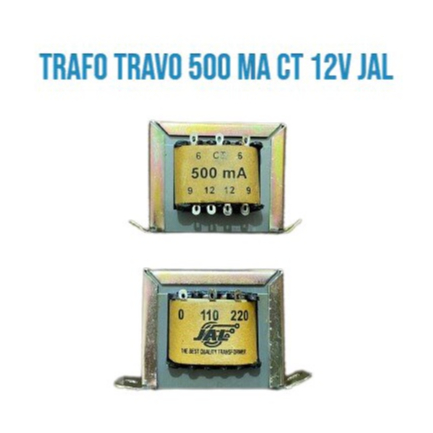 TRAFO TRAVO 500Ma CT 12V TRANSFORMATOR JAL