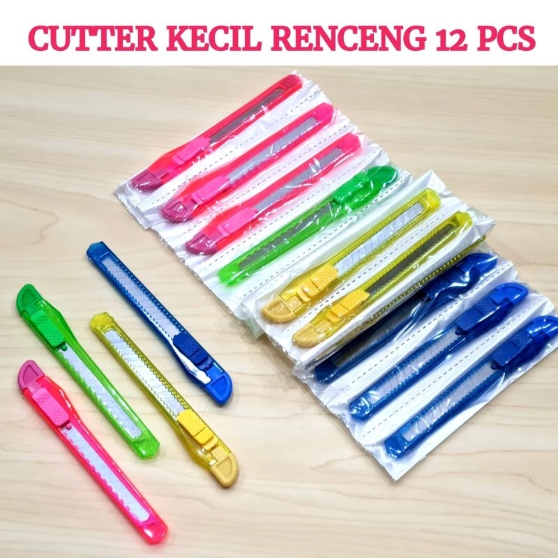 

Pisau Cutter Kecil Renceng 12 Pcs