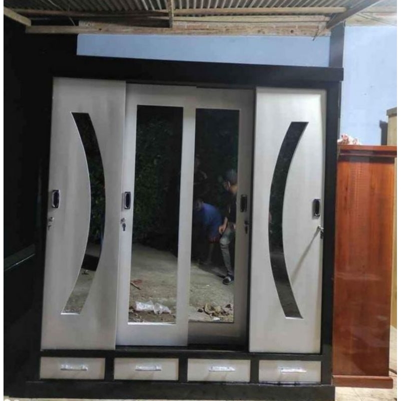 Lemari pakaian minimalis 4pintu