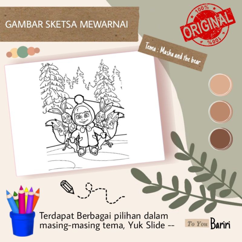 

Gambar Sketsa Mewarnai | MASHA & THE BEAR | Sketsa lukis | Sketsa Sablon
