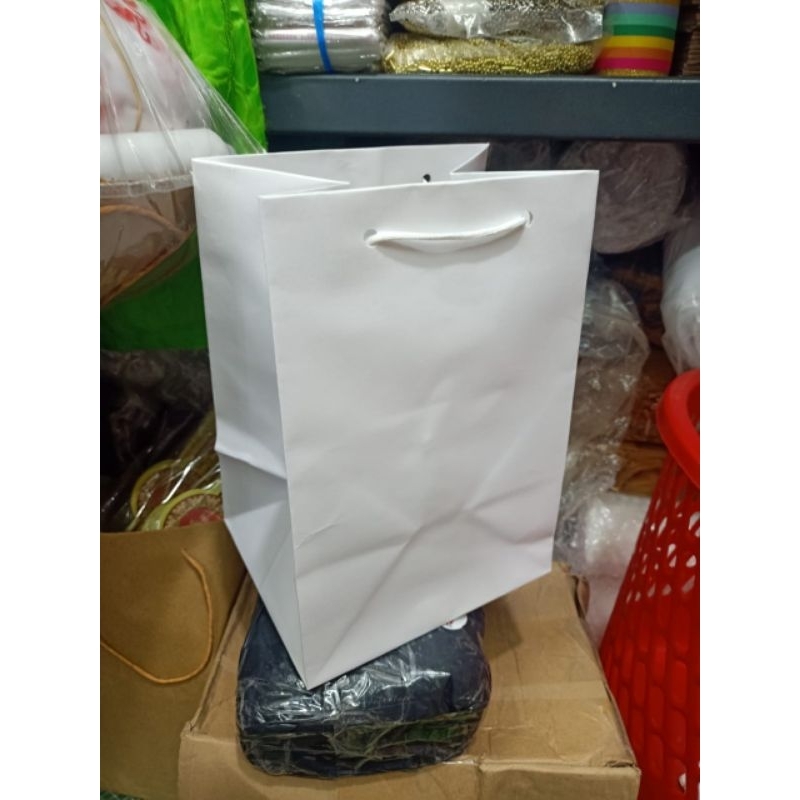 

paper bag buat toples new putih isi 12 pcs terlaris dan termurah