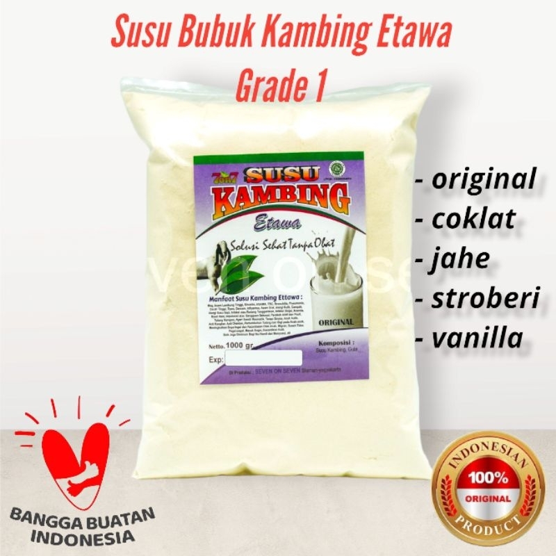 

susu bubuk kambing etawa "grade 1" 1000gram/1kg