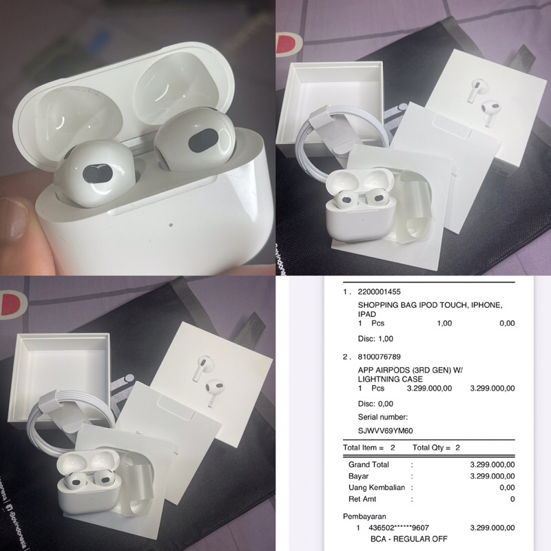 SECOND AIRPODS GEN3 GARANSI IBOX