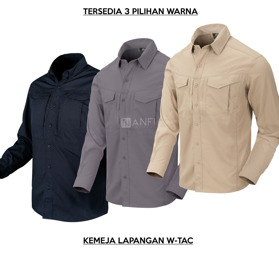 KEMEJA TACTICAL W-TAC LENGAN PANJANG PRIA DAN WANITA OUTDOOR