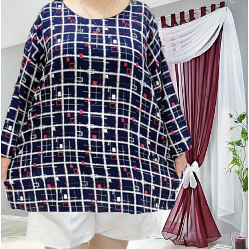 atasan jumbo wanita size XXXL JUMBO BIG SIZE LD 137 CM baju jumbo wanita atasan bigsize wanita bahan rayon high quality