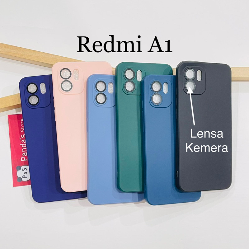 Case Redmi A1 / A2 4G Lenspro Makaron Full Color Softcase Pro Lensa
