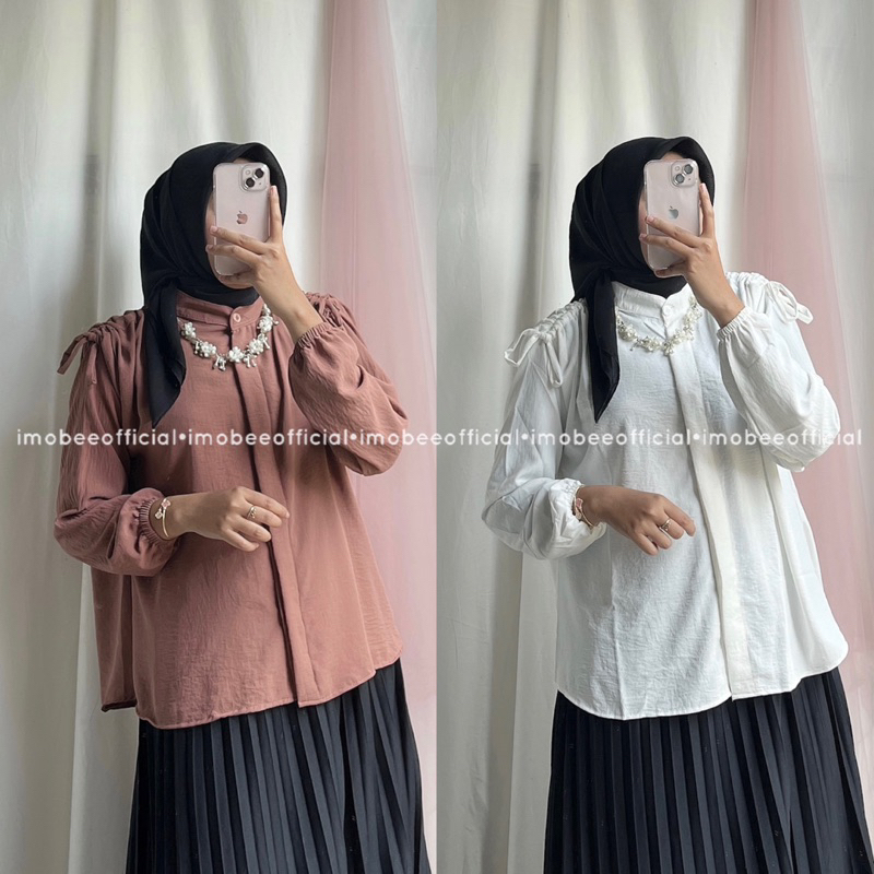 JIHAN BLOUSE SERUT BAHU // KEMEJA BLOUSE KERUT BAHU