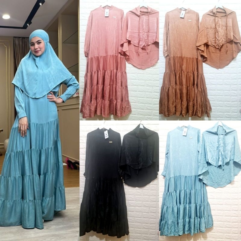 set gamis bergo gamis undak shellasaukia