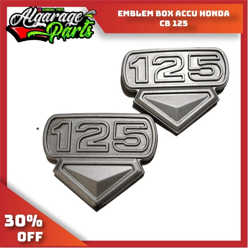 emblem bok box aki accu Honda cb125 cb 125 kualitas original