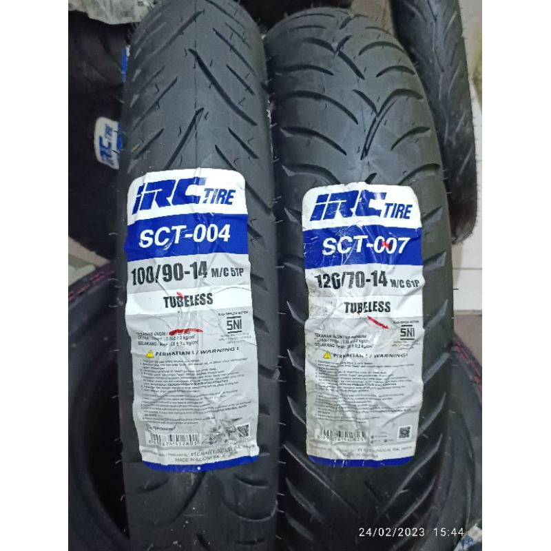 BAN TUBELESS IRC (100/90.14 DAN 120/70.14) FRE PENTIL