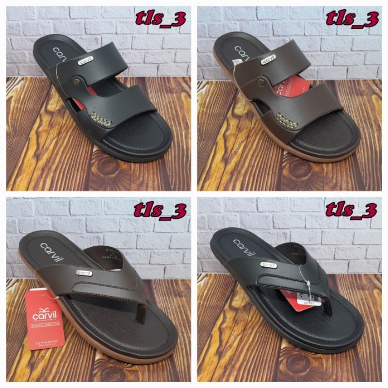 Sandal Selop Carvil Terbaru Revino 01/02 38-44 Sandal Pria Kasual Ori