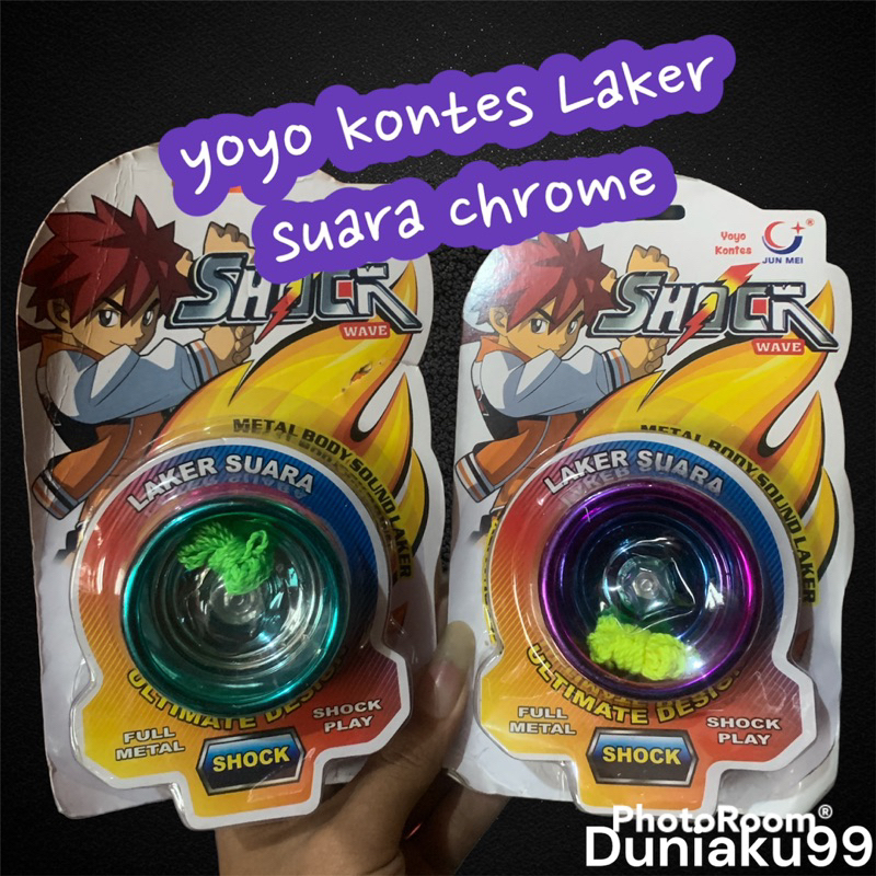 mainan yoyo besi laker suara CHROME UV / mainan anak murah / yoyo bleazing