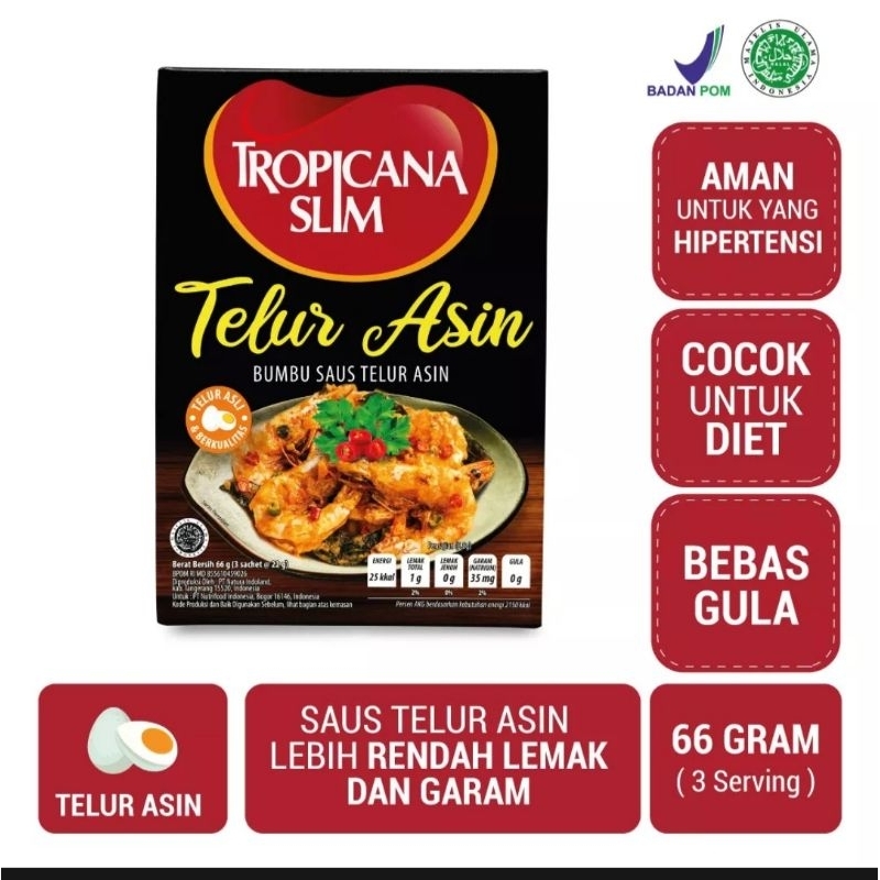 

Tropicana slim bumbu saus telur asin 66gr