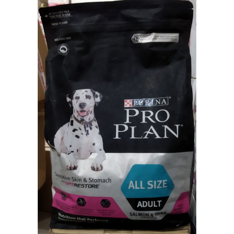 proplan dog sensitive skin stomach 2,5kg makanan anjing pro plan dog