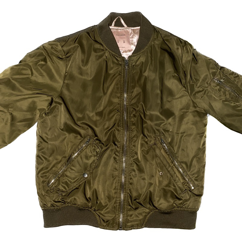 Khaki Bomber Jacket (Pull&Bear)