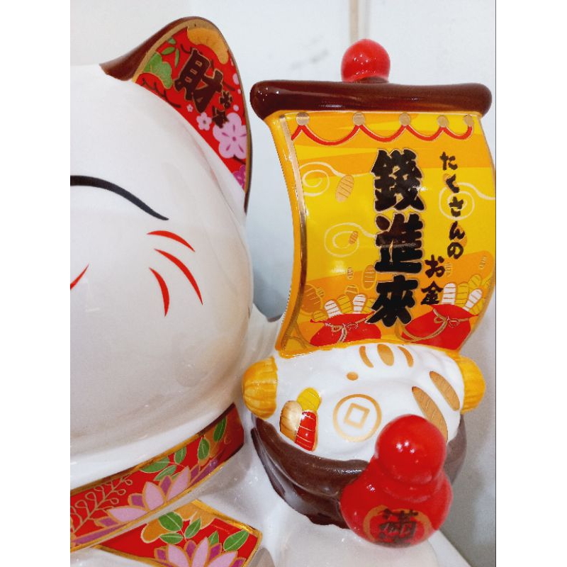 Manekineko Ceramic Taiwan / Kucing Hoki Keramik / Pajangan Neko Keramik / Pajangan Kucing Hoki / Manekoneki Keramik