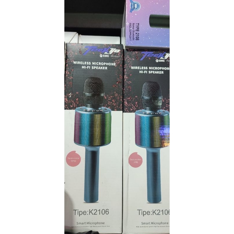 Microphone Bluetooth Speaker Teckyo GMC Product Wireless K2106