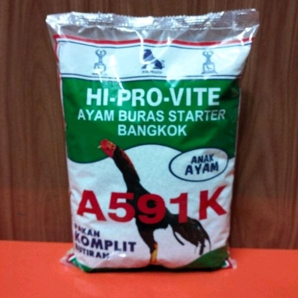 A 591K HI PRO VITE AYAM BURAS STARTER PAKAN AYAM VOER KOPAN SACHET 1KG