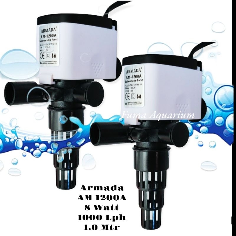 Power head ph ARMADA AM 1200 A mesin filter Pompa air celup Aquarium Low Watt Submersible Pump Water Pump