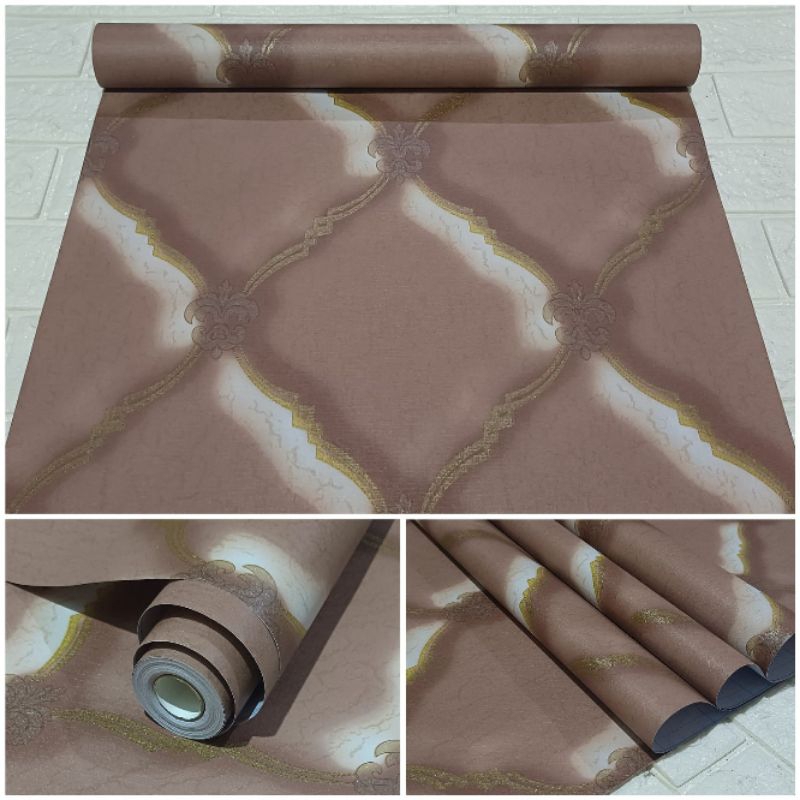 Wallpaper Dinding Coklat Sofa 3d Minimalis Sticker Dekorasi Dinding Kamar Tidur Dan Ruang Tamu
